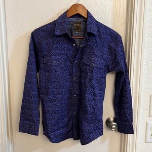 Boys size L12-14 Roper snap button shirt